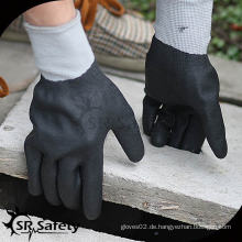 15 Gauge gestrickte Nylon &amp; Spandex beschichtete schwarze High-Tech-Schaum Nitril Handschuhe